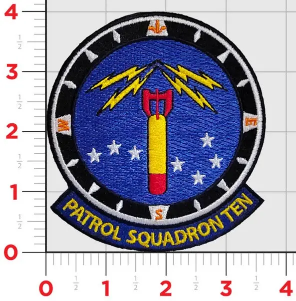Officially Licensed Us Navy Official Vp-10 Red Lancers Patch 1