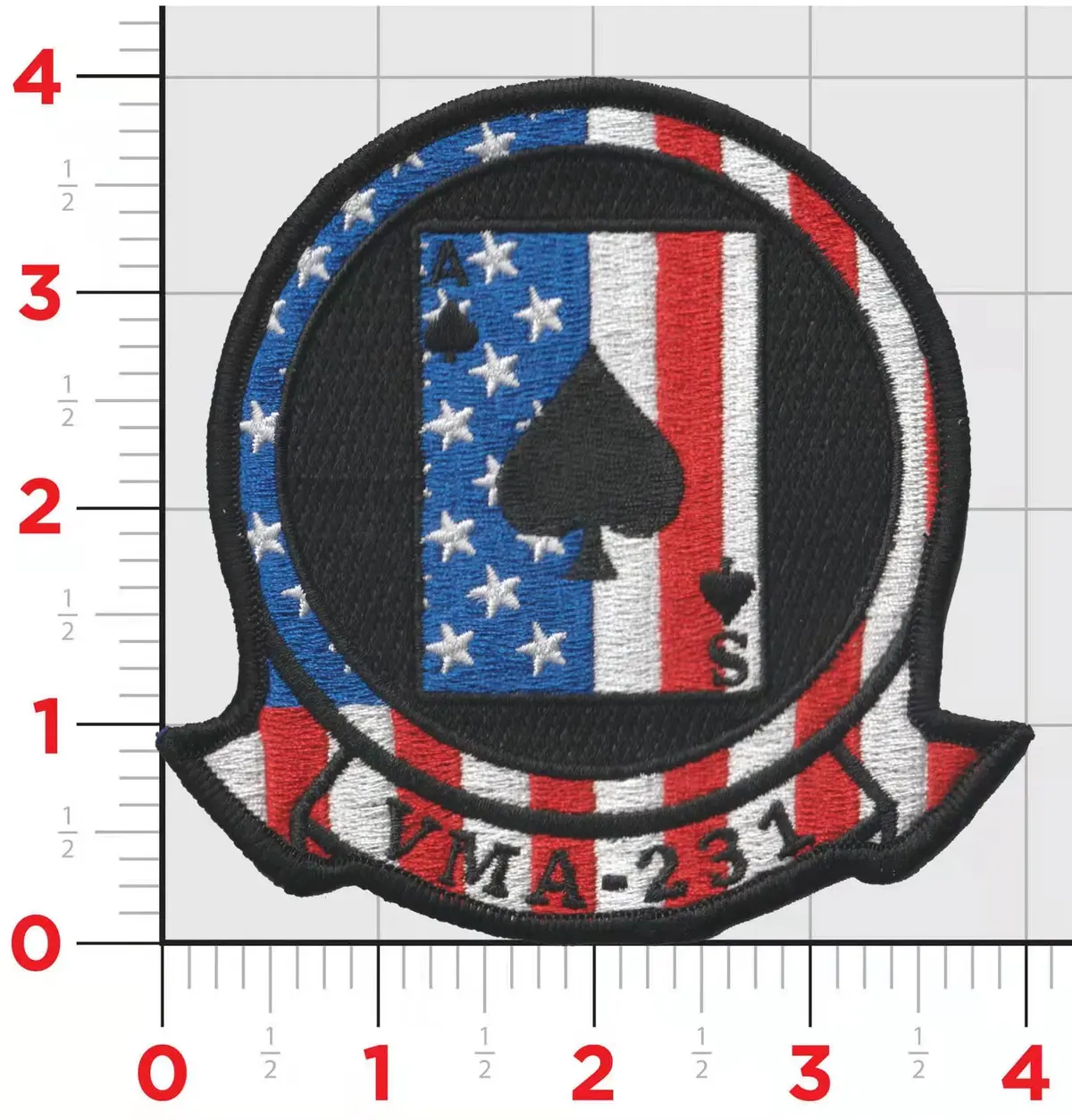 Officially Licensed Usmc Vma-231 Ace Of Spades 4Th Of July Patch 1
