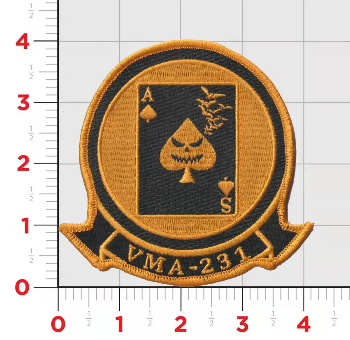 Officially Licensed Usmc Vma-231 Ace Of Spades Halloween Patch 1