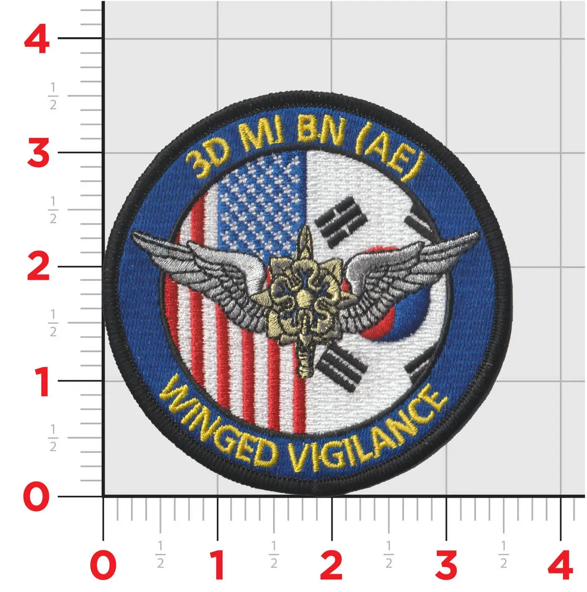 Us Army 3Rd Mi Bn Wing Vigilance Patch 1