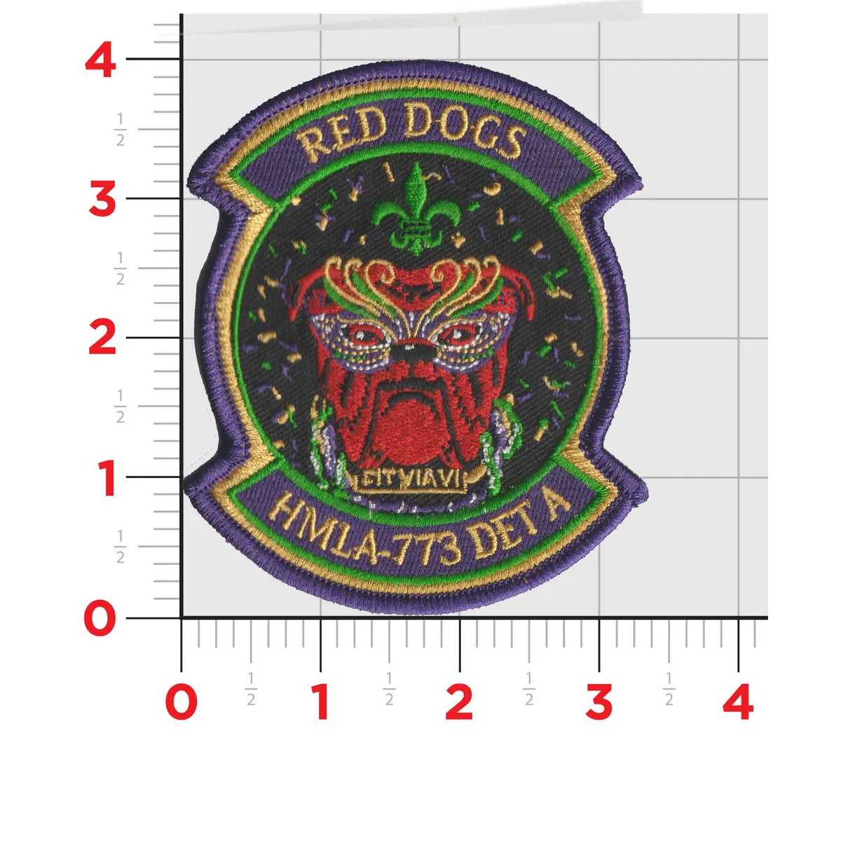 Official Hmla-773 Det A Mardi Gras Patches 1