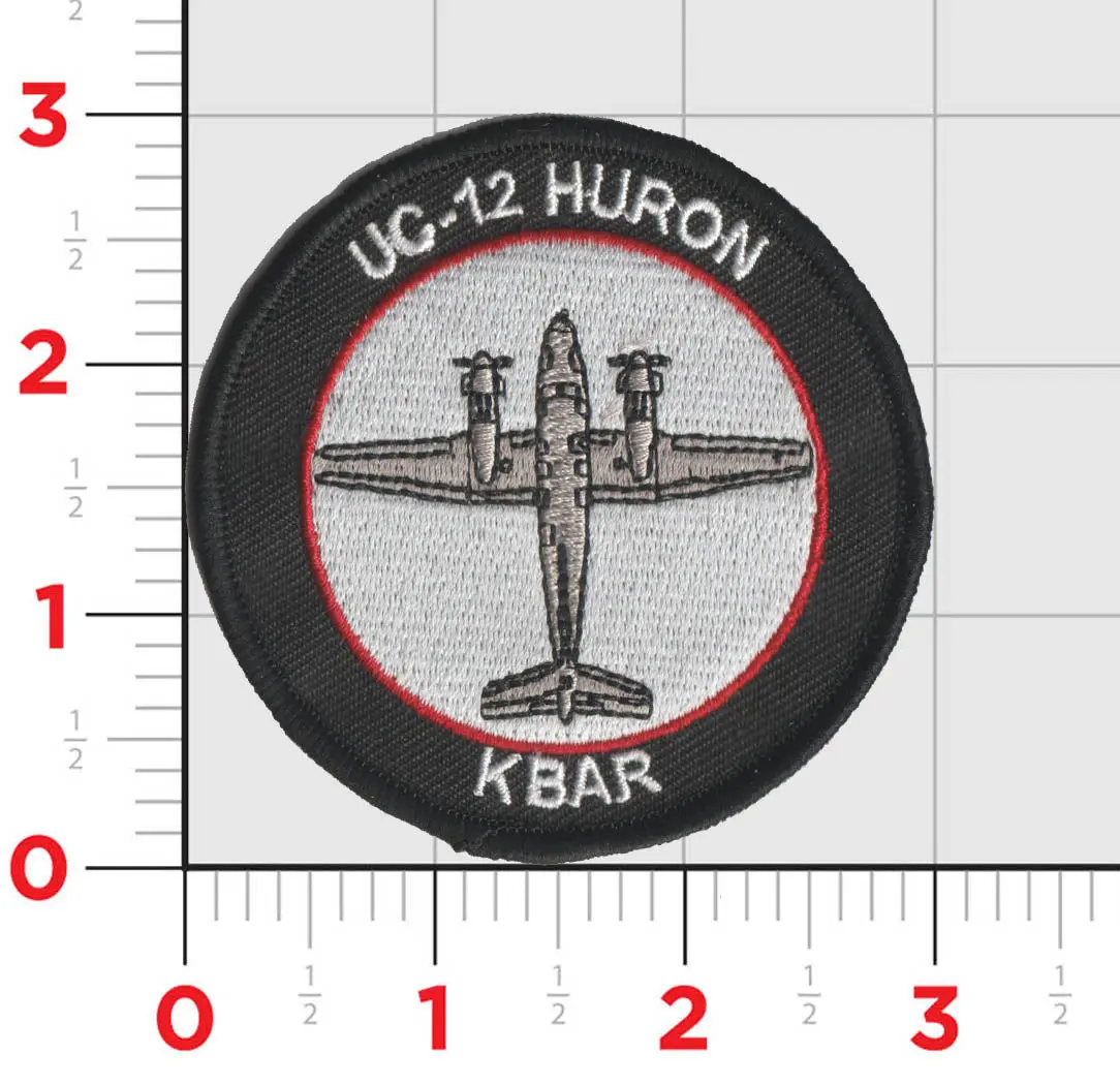 Official Hq Squadron New River Uc-12 Huron Shoulder Patch 1