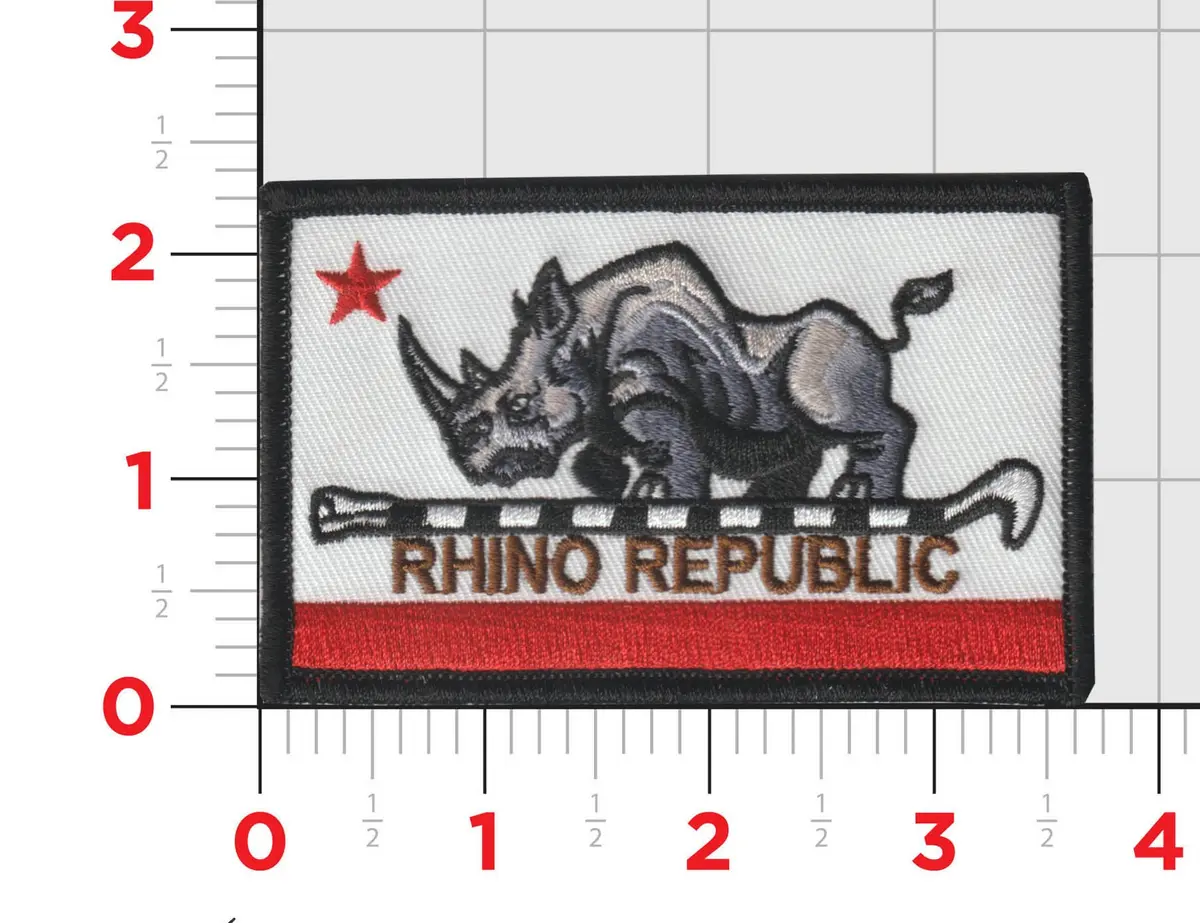 Rhino Republic Flag Patch 1