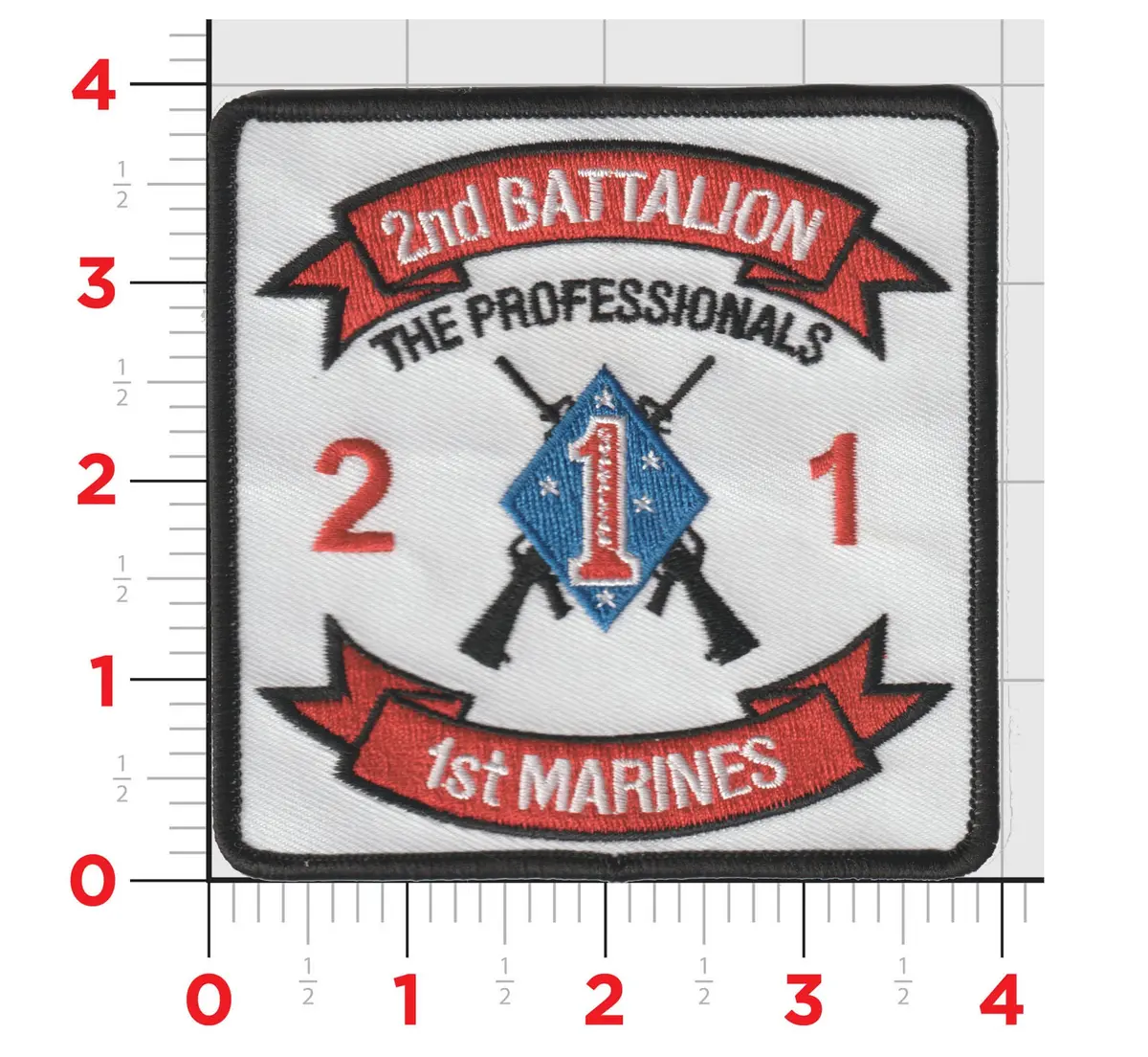 Officially Licensed Usmc 2Nd Bn 1St Marines- The Professionals Patch 1