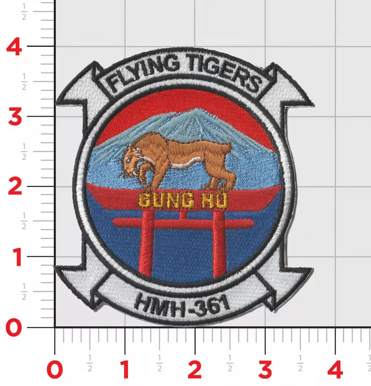 Official Hmh-361 Flying Tigers Gung Ho Patch 1