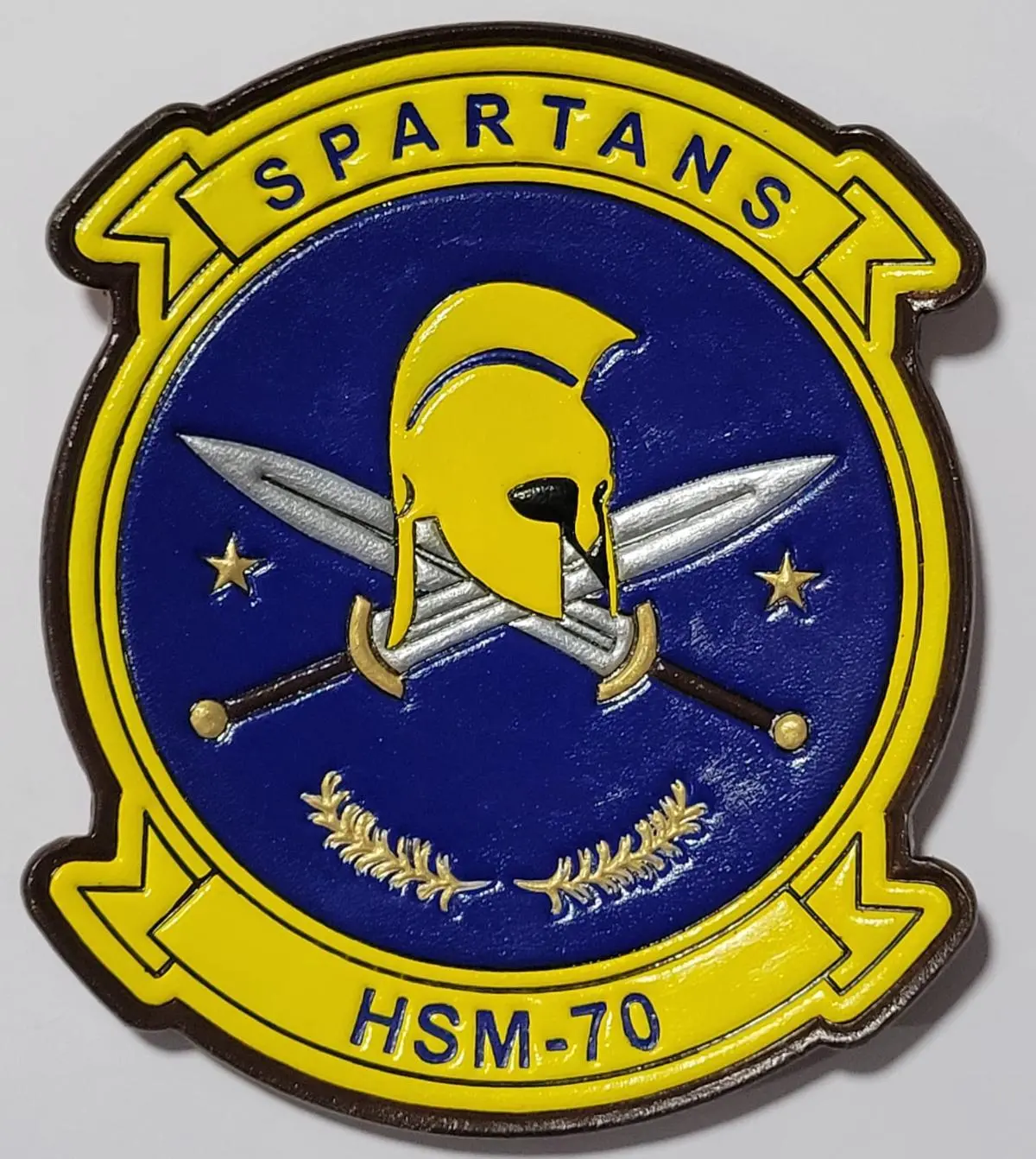 Officially Licensed Us Navy Hsm-70 Spartans Leather Patch 1