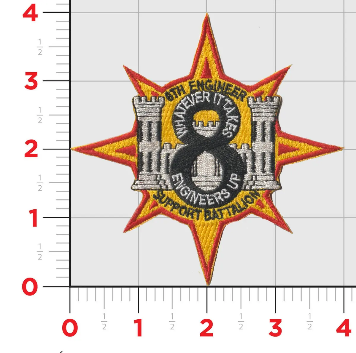 Officially Licensed Usmc 8Th Engineer Support Battalion Patch 1