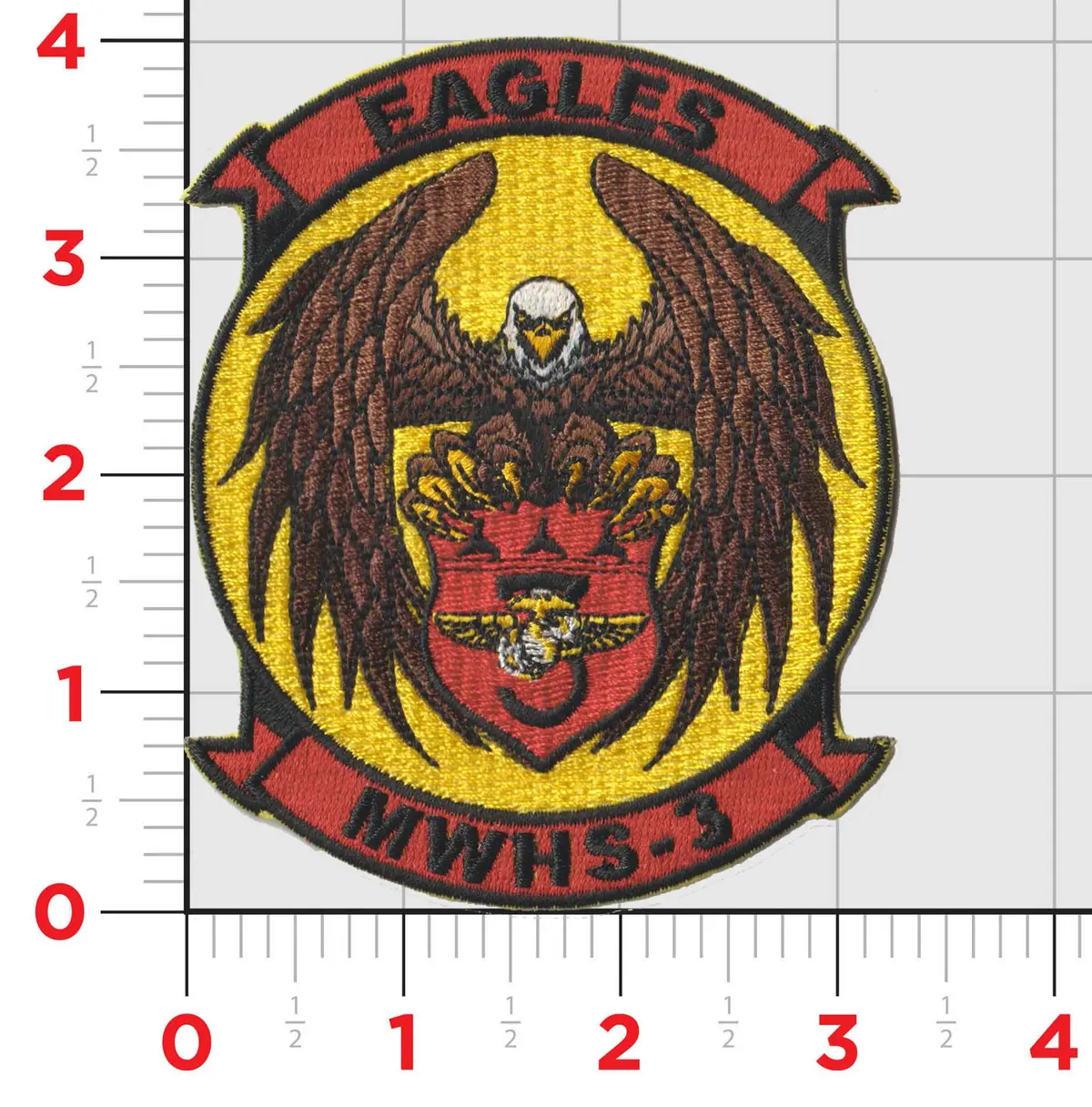 Officially Licensed Usmc Mwhs-3 Eagles Patch 1