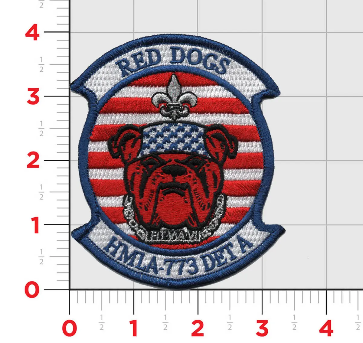 Official Hmla-773 Det A Red Dogs 4Th Of July Patch 1