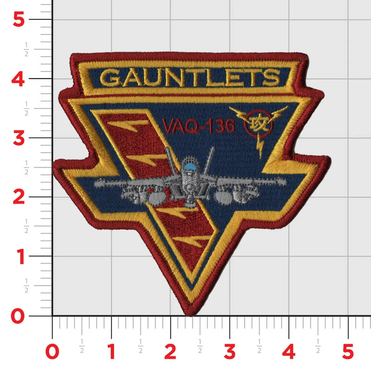 Official Vaq-136 Gauntlets Ea-18 Jacket Patch 1