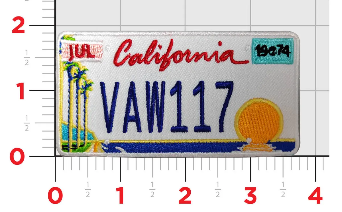Vaw-117 Wallbangers License Plate Flag Patches 1