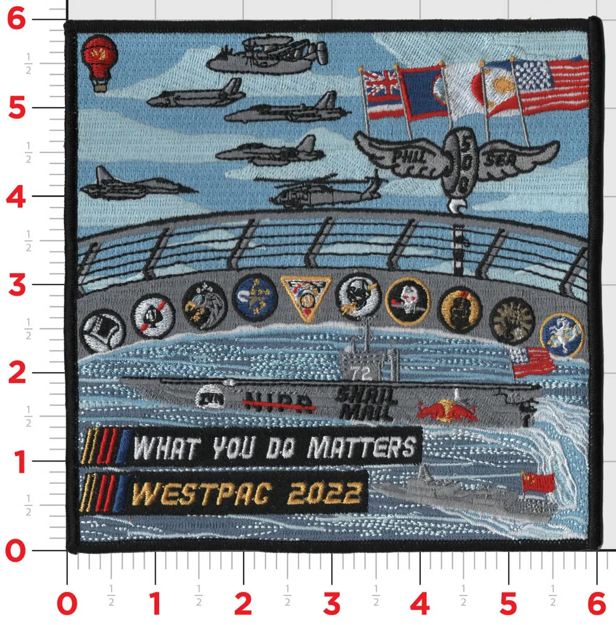 Official Vaq-133 Wizards 2022 Uss Abraham Lincoln Cruise Patch 1