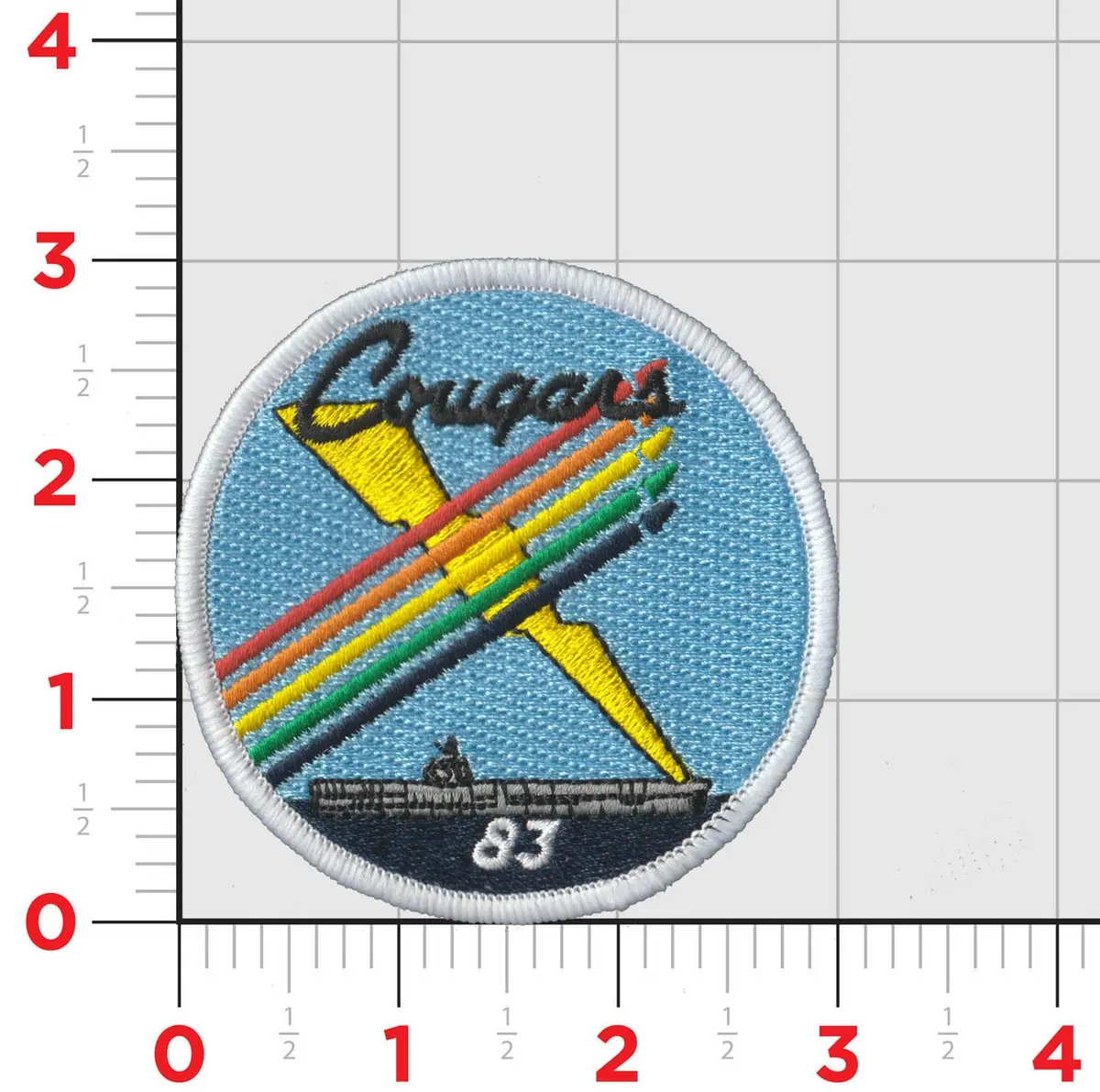 Official Us Navy Vaq-139 Cougars Throwback Shoulder Patches 1