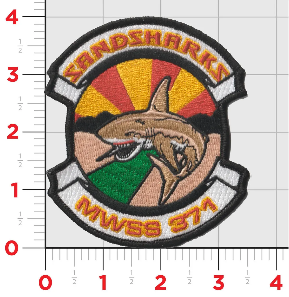 Officially Licensed Usmc Mwss-371 Sand Sharks 2021 Patches 1