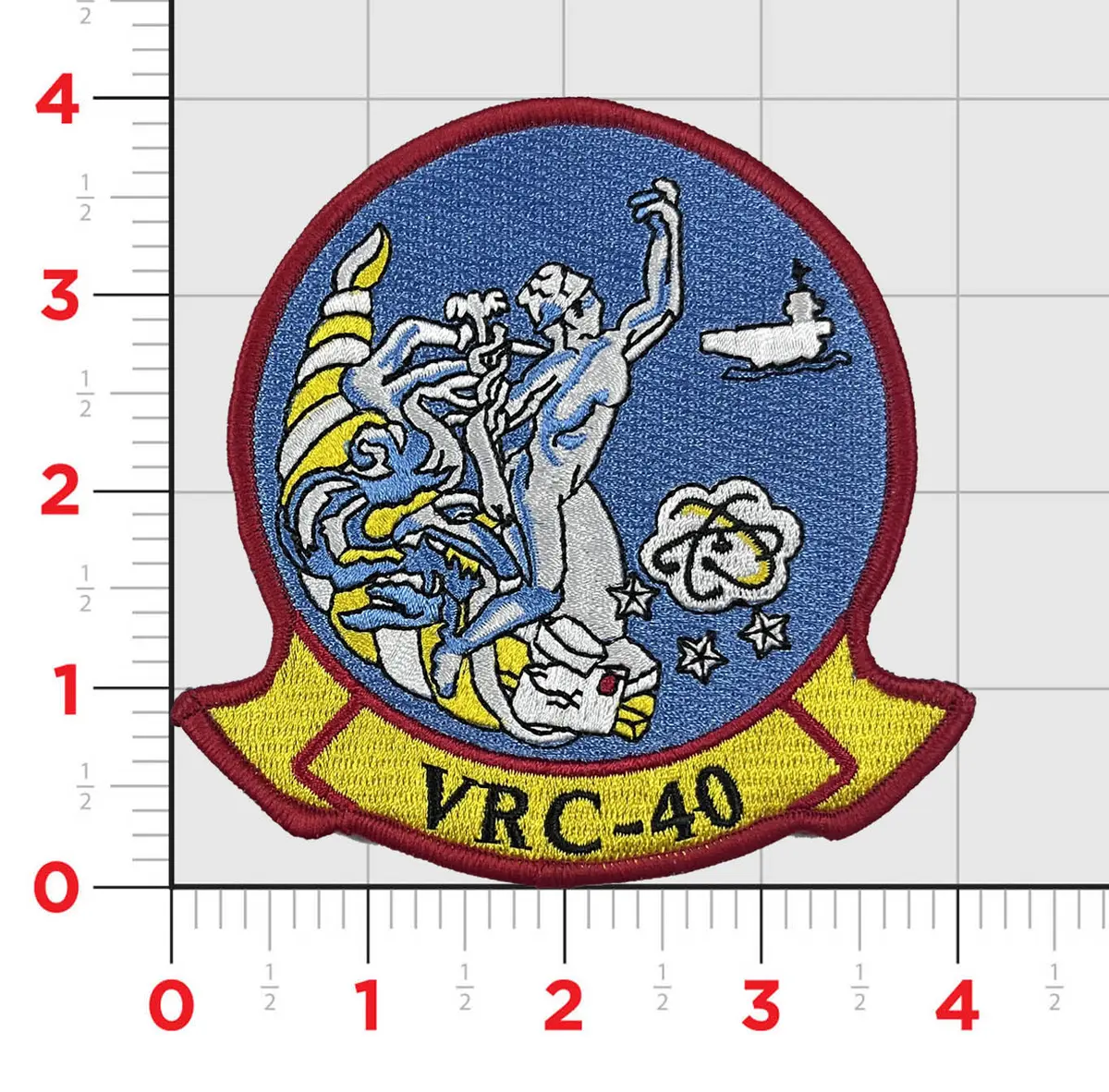 Officially Licensed Us Navy Vrc-40 Mercury Chest Patch 1