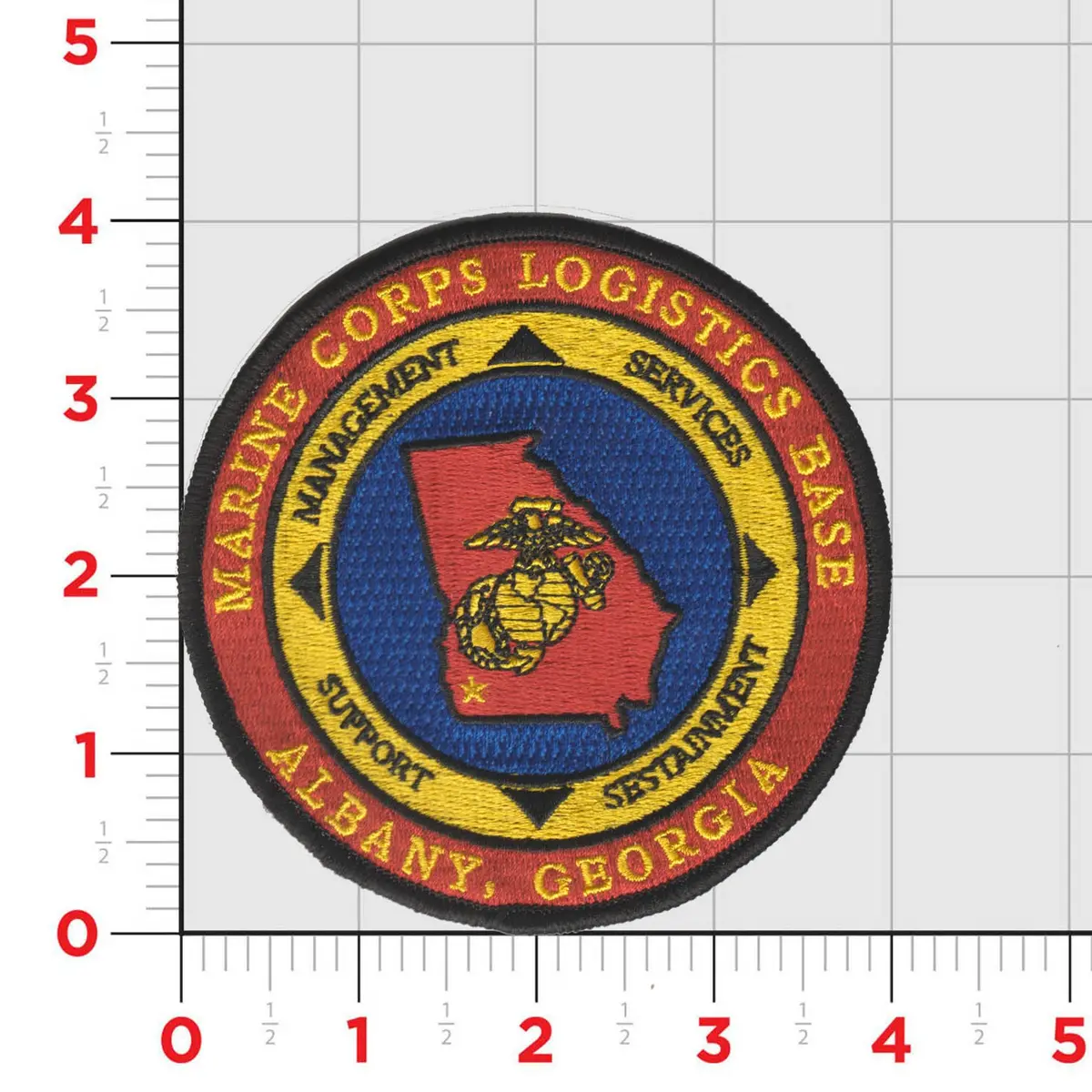 Officially Licensed Usmc Mclb Albany Georgia Patches (A) 1