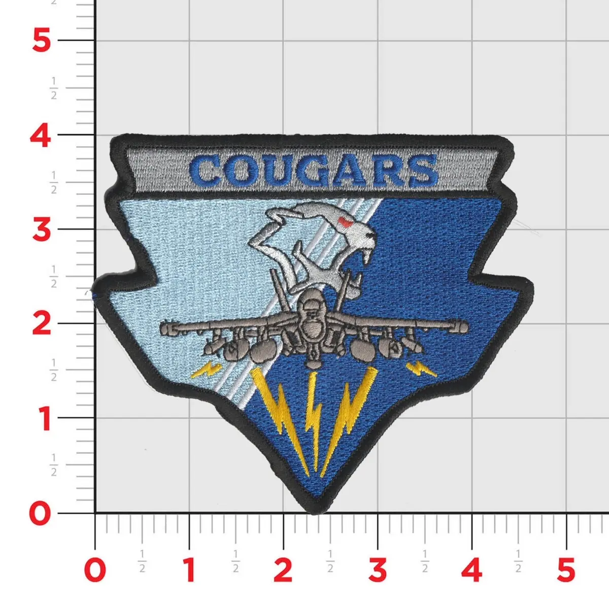 Official Us Navy Vaq-139 Cougars Ea-18 Jacket Patch 1