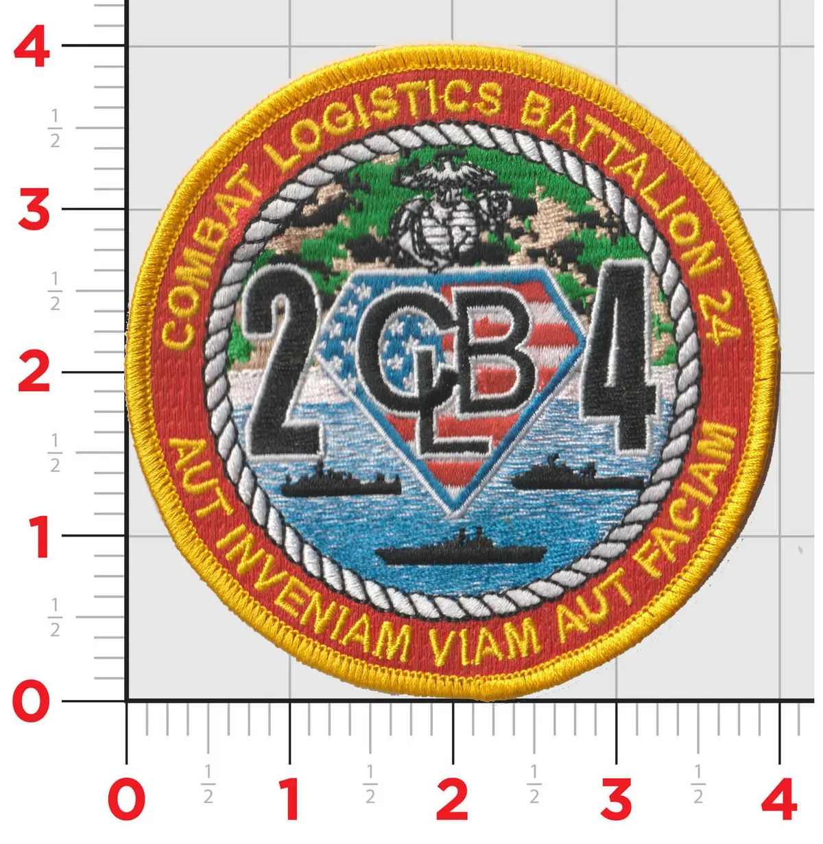 Officially Licensed Usmc 24Th Clb Combat Logistics Battalion Patch 1