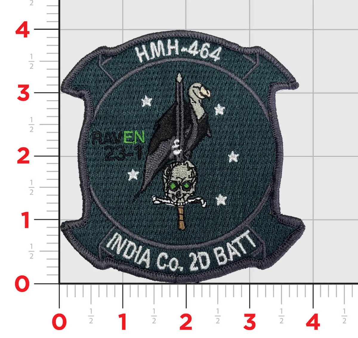 Official Hmh-464 Raven 23-1 India Co 2Nd Battery Patches 1