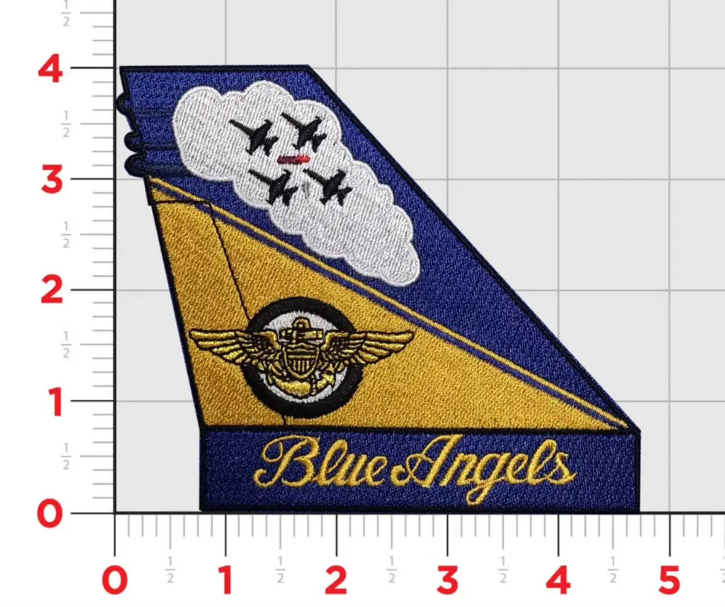 Officially Licensed Us Navy Blue Angels F-18 Tail Flash Patch 1