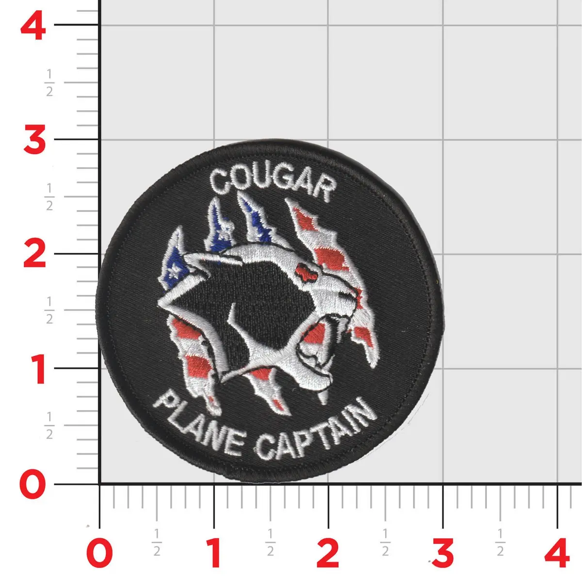 Official Vaq-139 Cougars Plane Captain Shoulder Patch 1