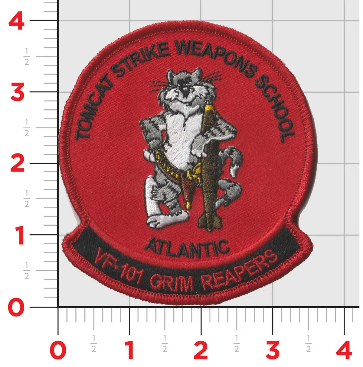 Officially Licensed Us Navy Vf-101 Grim Reapers Tomcat Strike Weapons School Patches 1