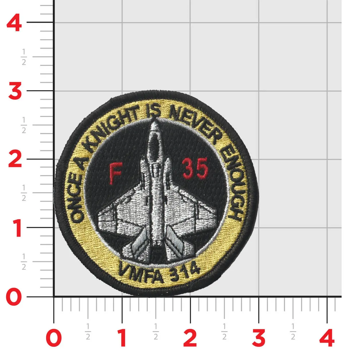 Official Vmfa-314 Black Knights Shoulder Patch 1
