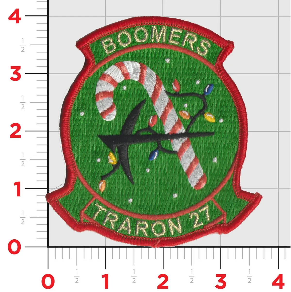 Official Vt-27 Boomers Christmas Patches 1