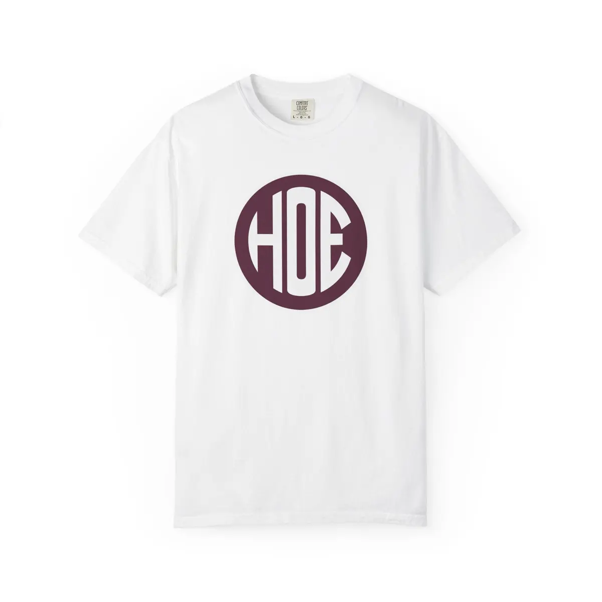 Maroon&White Hoe Unisex T-Shirt (Happiness Over Everything) 1