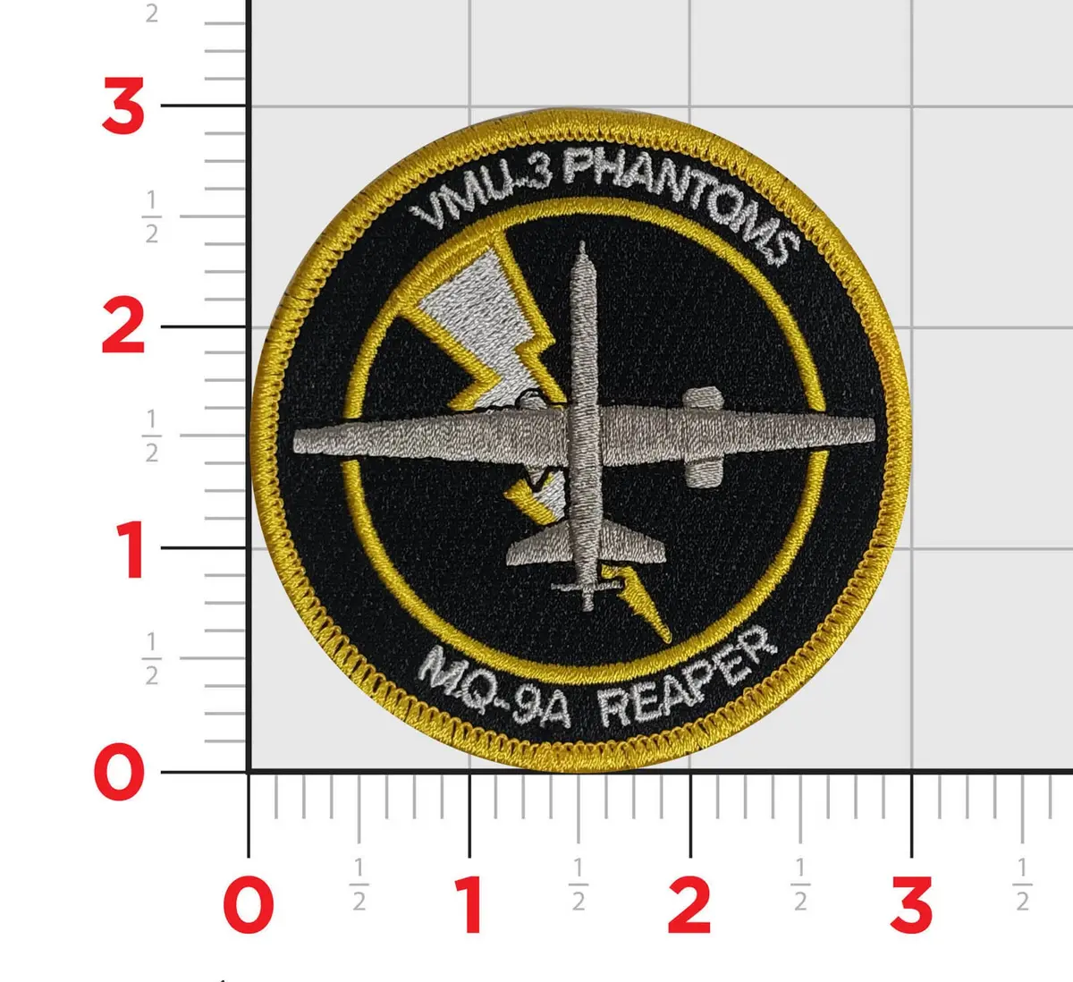 Official Vmu-3 Phantoms Mq-9 Reaper Shoulder Patches 1