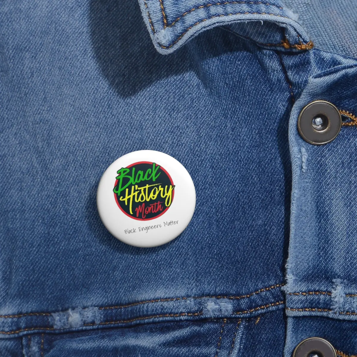 Black Engineers Matter Pin Buttons 1