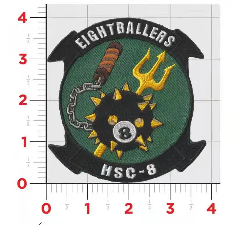 Officially Licensed Us Navy Hsc-8 Eightballers Squadron Patches 1