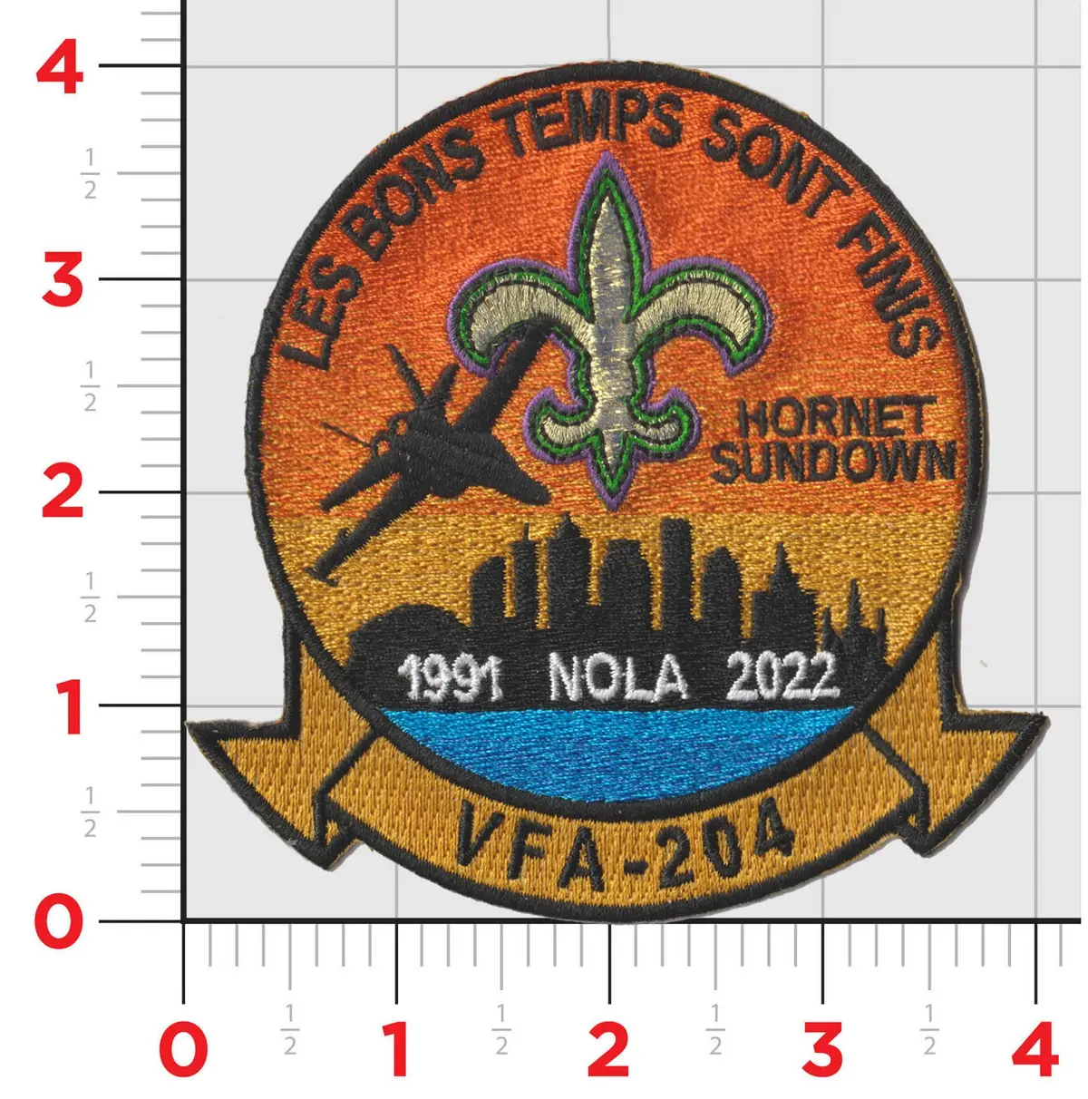Officially Licensed Us Navy Vfa-204 River Rattlers F-18 Sundown Patches 1