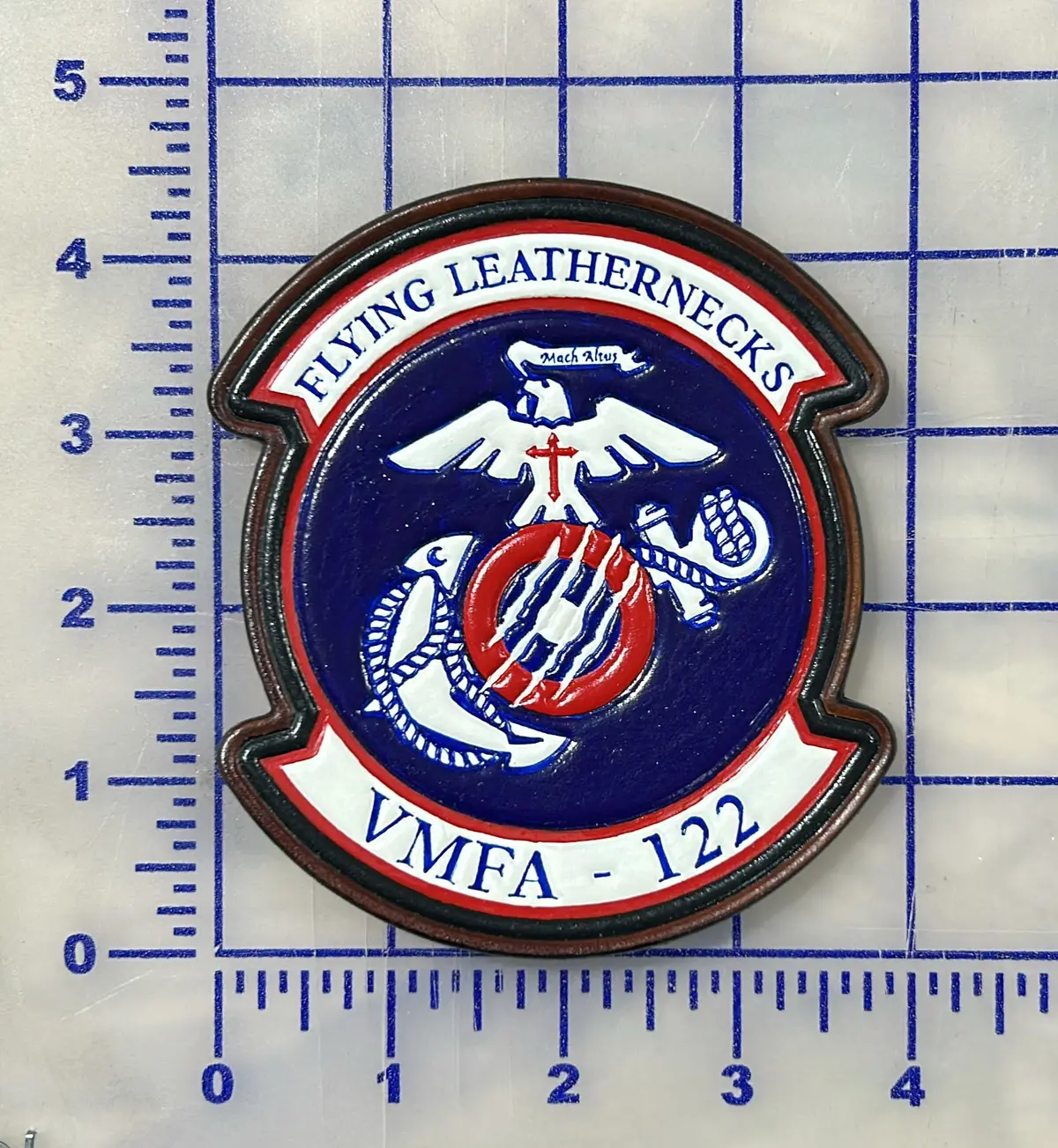 Officially License Usmc Vmfa-122 Flying Leatherneck Leather Patches 2
