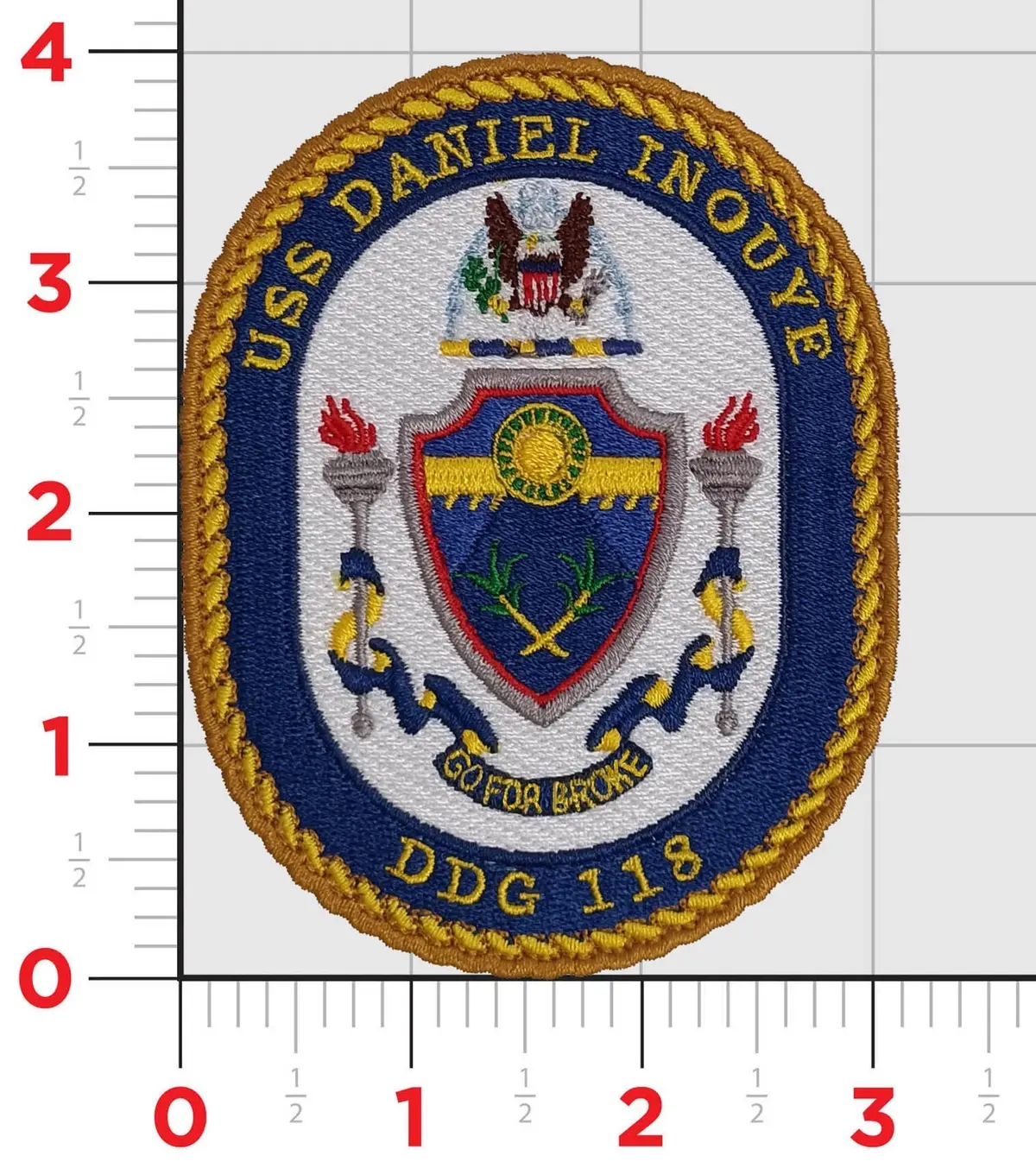 Officially Licensed Uss Daniel Inouye Ddg-118 Patches 1