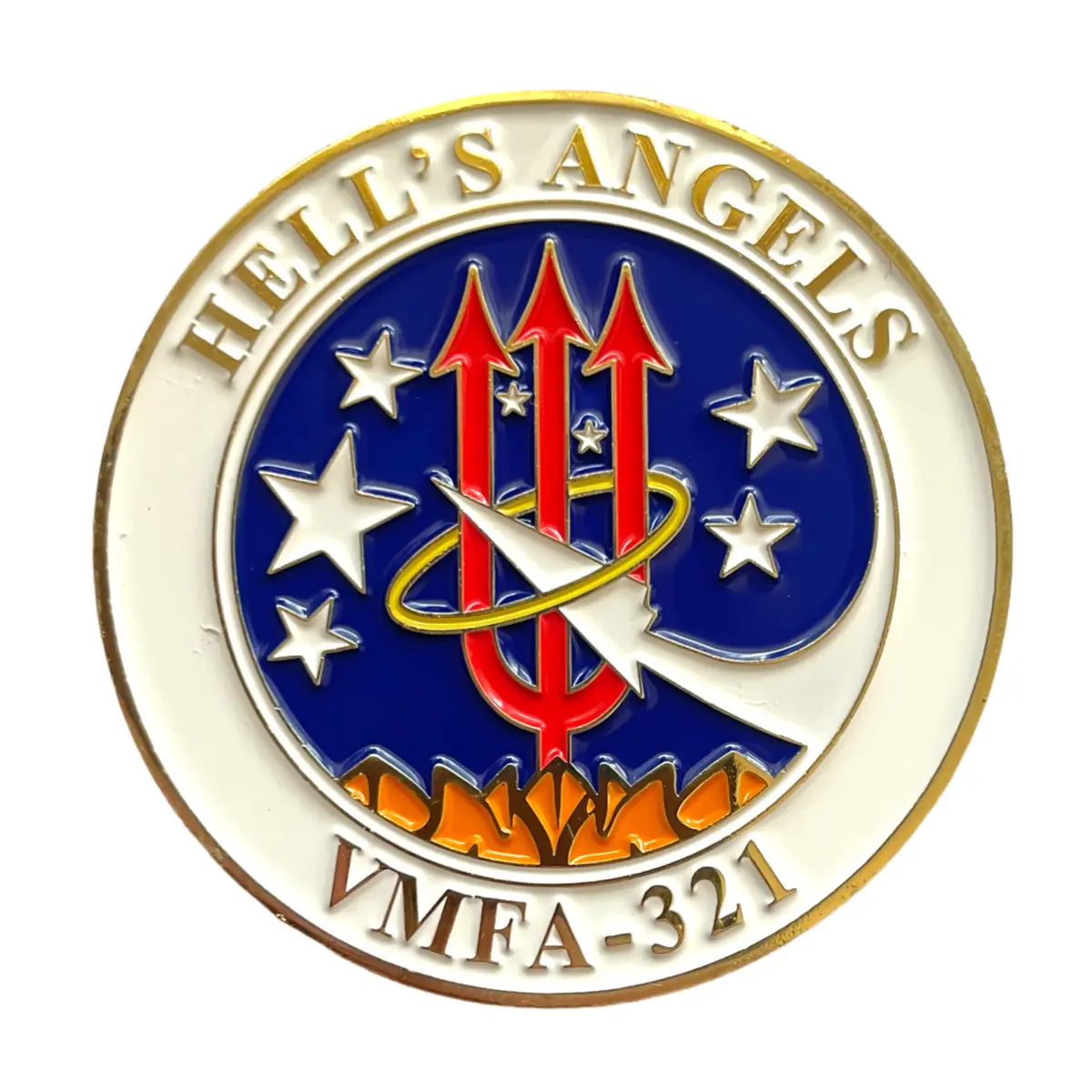 Officially Licensed Usmc Vmfa-321 Hells Angels Coin 1