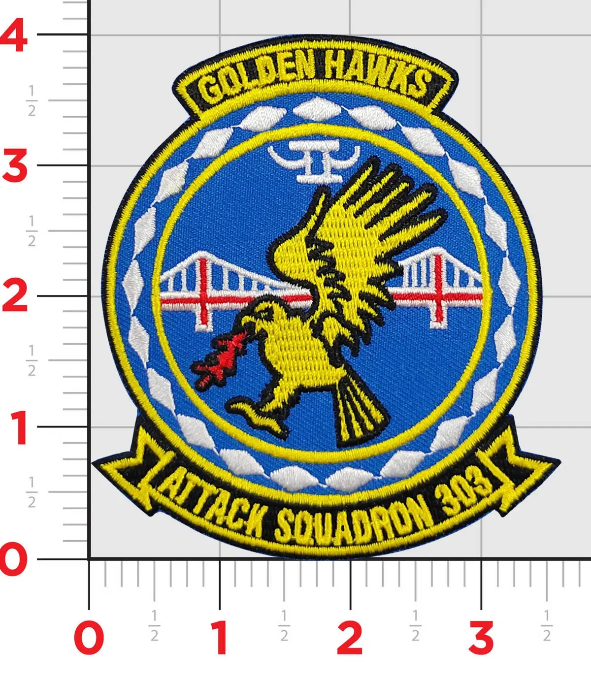 Officially Licensed Us Navy Va-303 Golden Hawks Patch 1