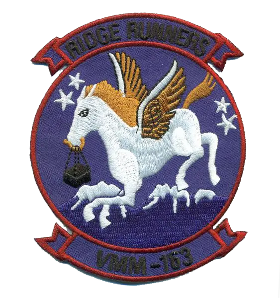 Officially Licensed Usmc Vmm-163 Ridge Runner "Pony" Throwback Patch 1
