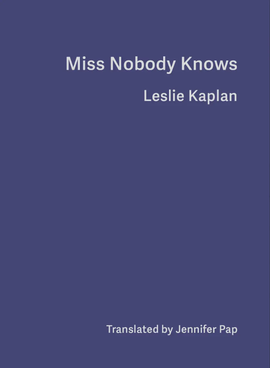 Kaplan, Leslie / Pap, Jennifer (Tr.): Miss Nobody Knows 1