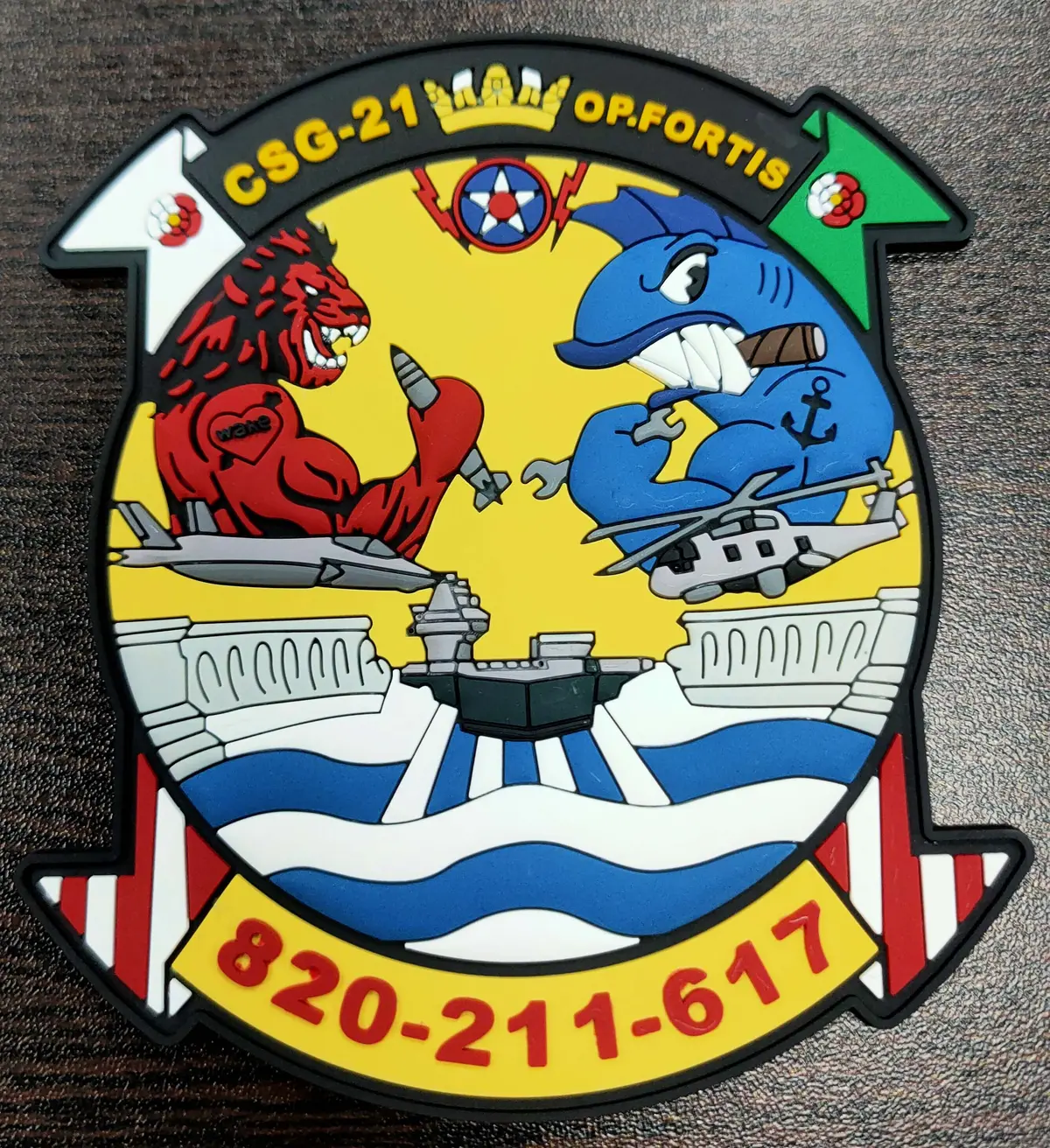 Officially Licensed Usmc Vmfa-211 Wake Island Joint Pvc Patches 1