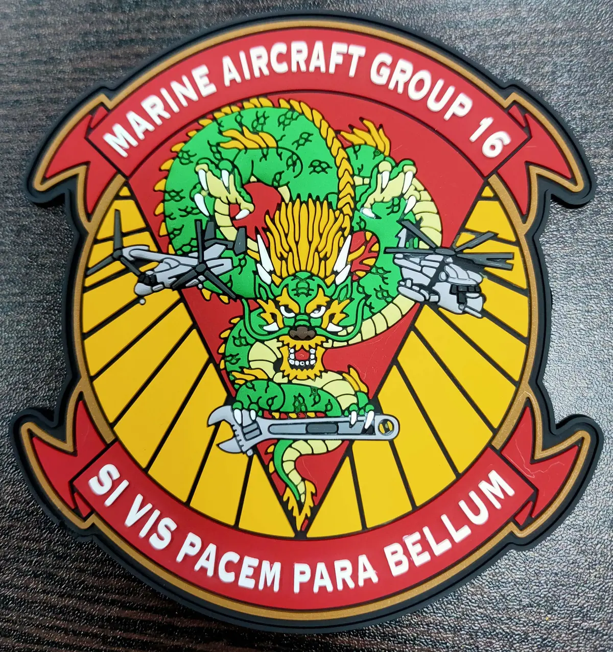 Officially Licensed Usmc Marine Aircraft Group Mag-16 Pvc Patches 1