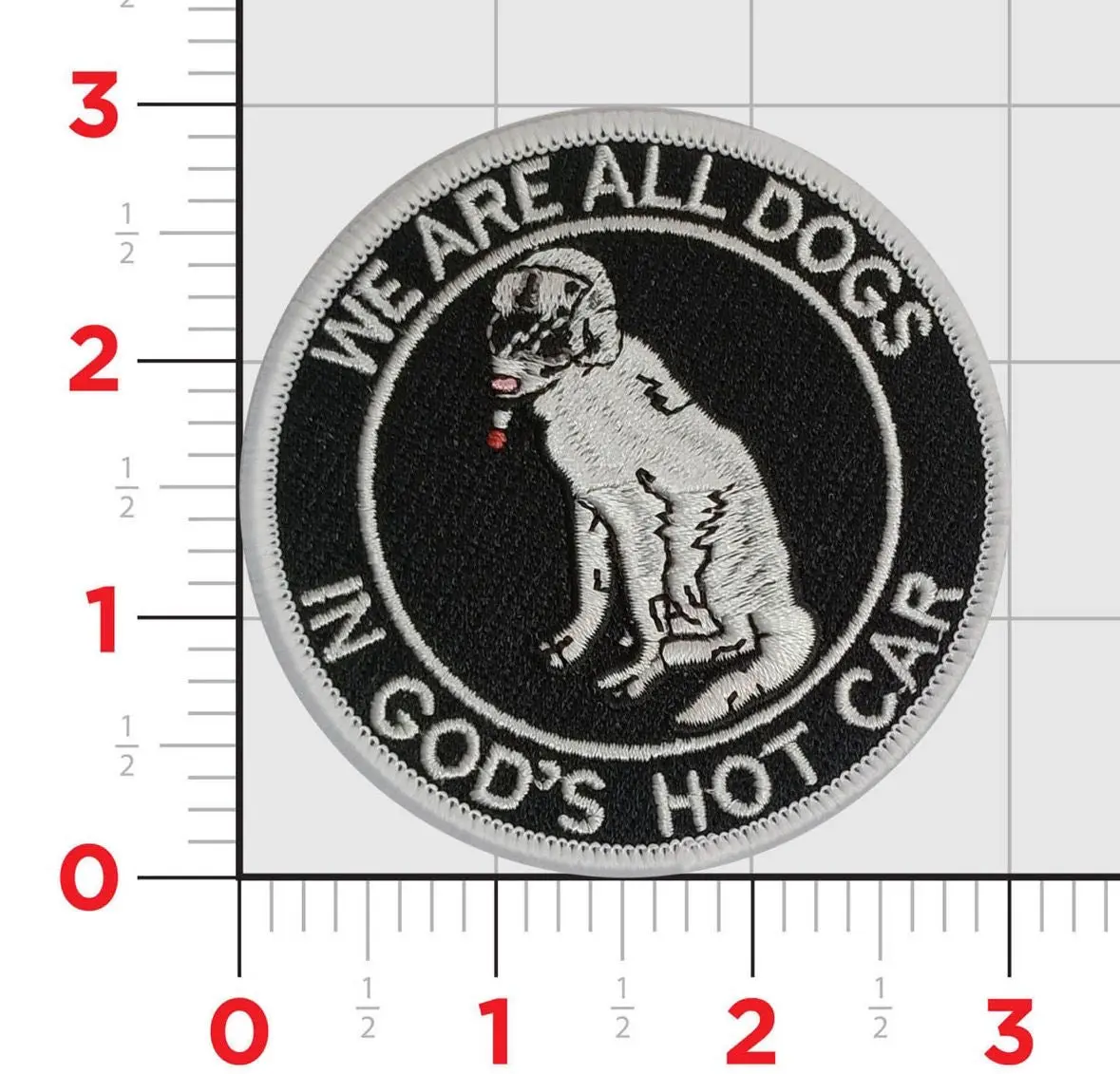 Official Hmh-466 Wolfpack We're All Dogs In God's Hot Car Shoulder Patches 5