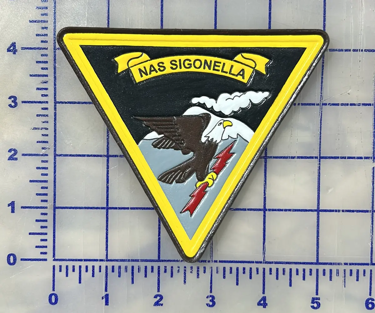 Officially Licensed Us Navy Naval Air Station Sigonella Leather Patch 1