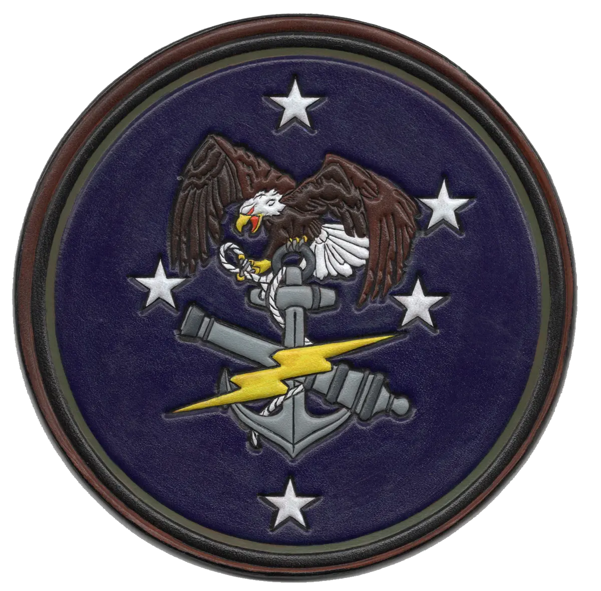 Officially Licensed 1St Bn 11Th Marines Fire Support 1/11 Hand Painted Leather Patch 1
