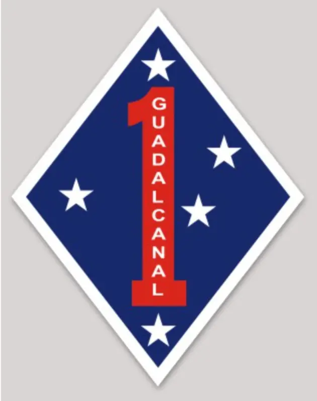 Officially Licensed 1St Marine Division Sticker 1