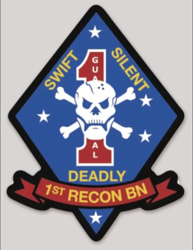 Officially Licensed Usmc 1St Recon Battalion Sticker 1