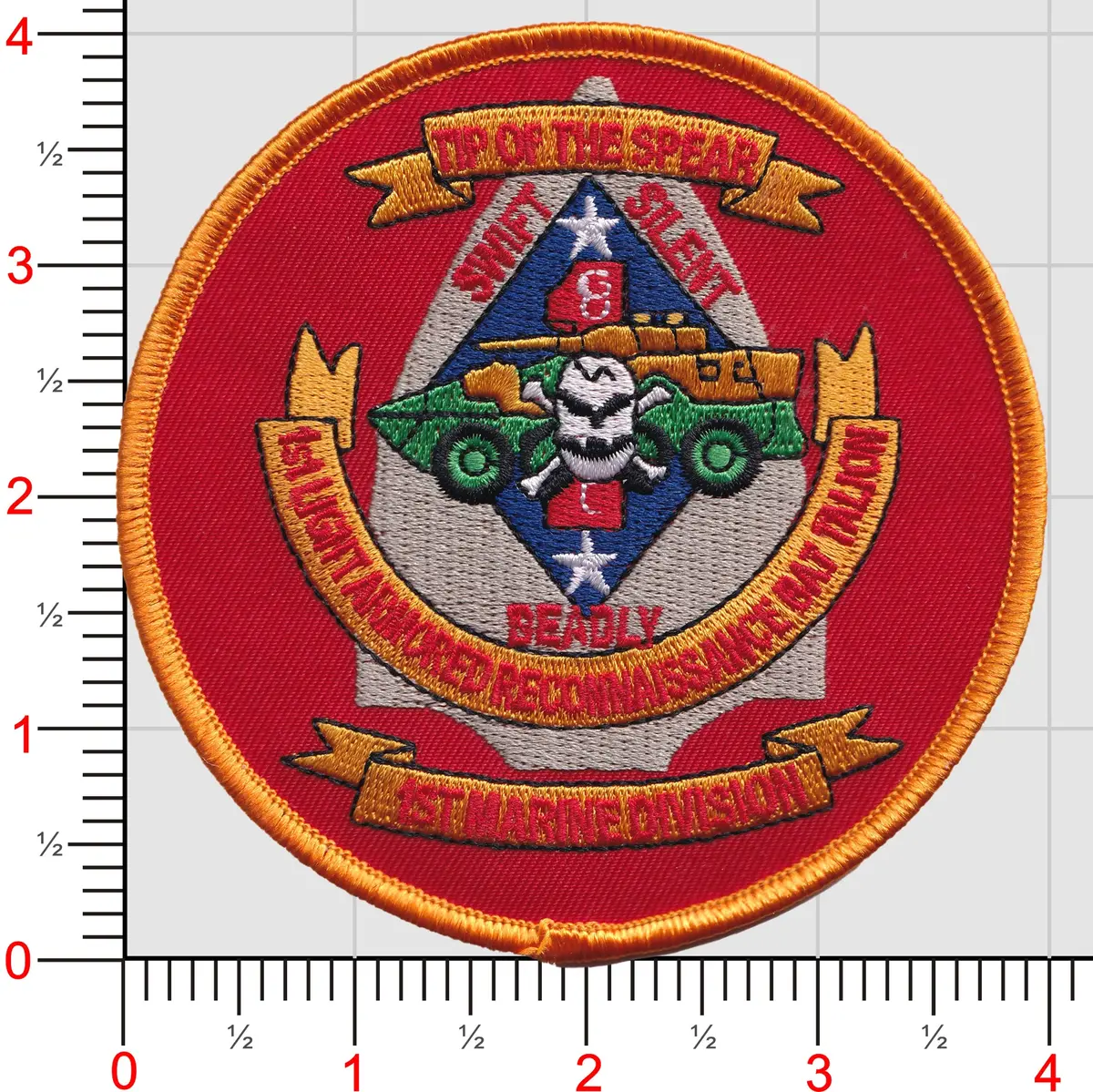 Officially Licensed Usmc 1St Light Armored Reconnaissance Patch 1