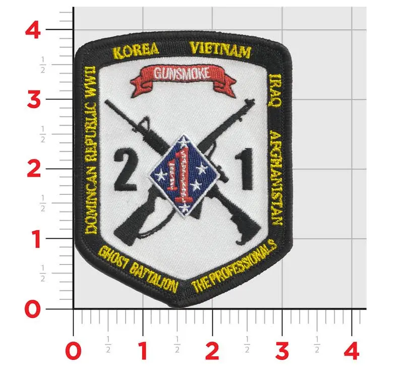 Officially Licensed Usmc 2Nd Bn 1St Marines Gunsmoke Patch 1