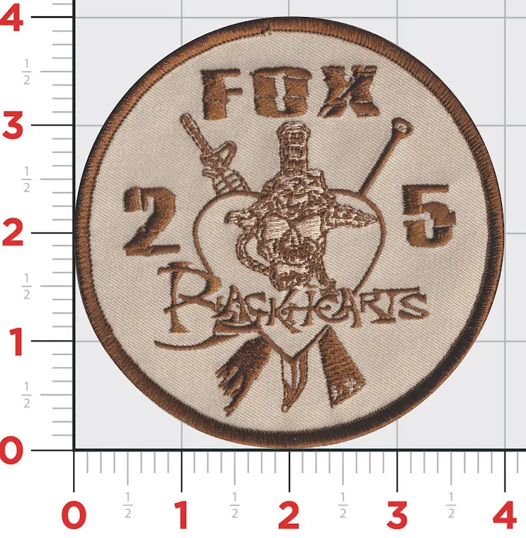 Officially Licensed Usmc Fox Company 2/5 Blackhearts Patch 1