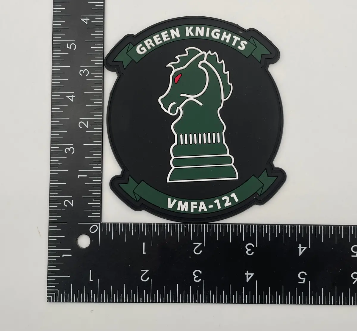 Officially Licensed Usmc Vmfa-121 Green Knights Squadron Pvc Gitd Patch 1